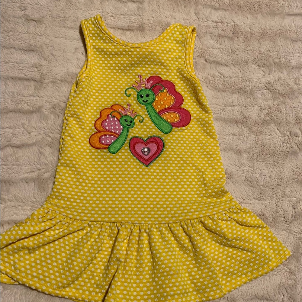 Yellow butterfly dress